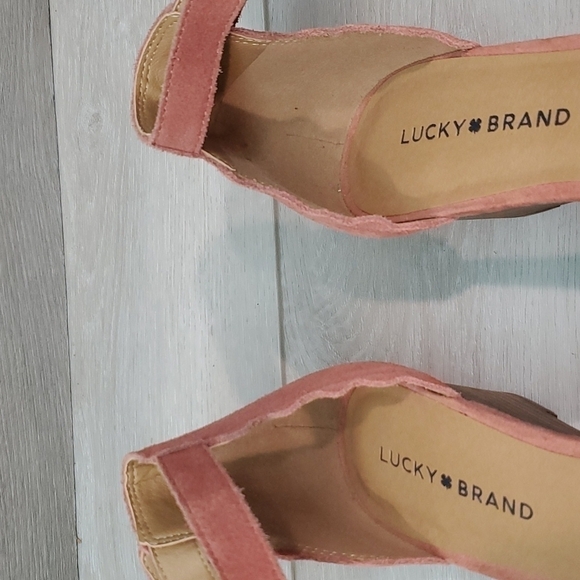 Lucky Brand Womens Jebelle Ankle Suede Strap Wedge Sandals shoes sz 9.5M - Picture 6 of 13